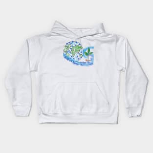 Save trees, save world Kids Hoodie